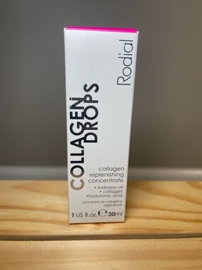 Rodial White Box with Pink Trim - Collagen Serum Packaging